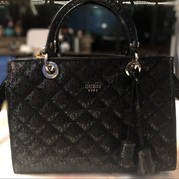 Guess Handbags - Quilted Black Guess Purse with Strap